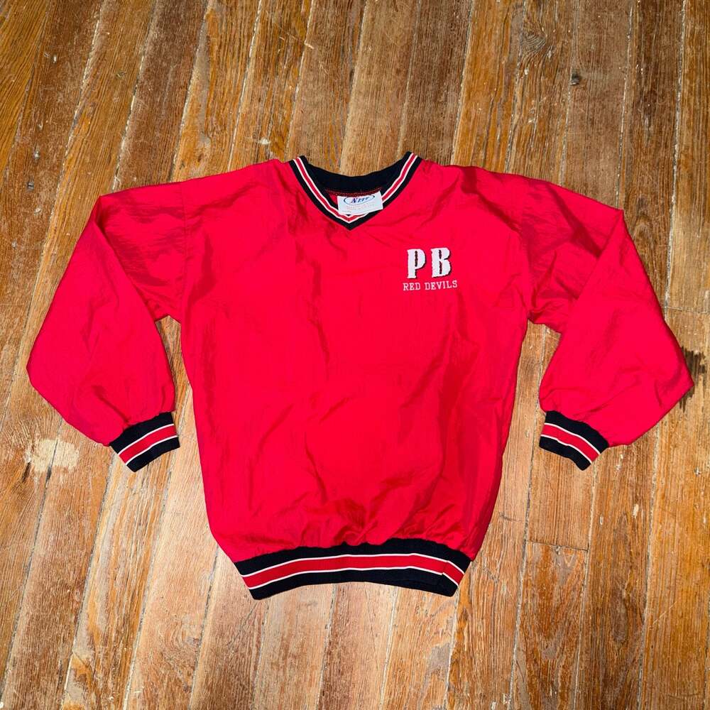 Vintage Neff Greenville Ohio Red Devils Pullover V-Neck Windbreaker Jacket